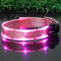 wholesale products for pet shop Pink luminous led dog collar