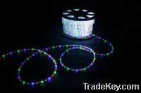 China 3 wire multi color waterproof round and flat led rope ligh