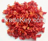 red bell peppers, deshydrated red bell peppers, dried red bell peppers