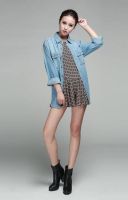 Sell LADIES&#039; 100% POLYESTER CREPE GEO PRINT DRESS