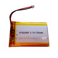 Li-Polymer Battery Pack UT403450 700mAh lipo battery/Unitech energy system Ltd