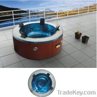 Round outdoor spa freestanding massage bathtub with 34 massage jets