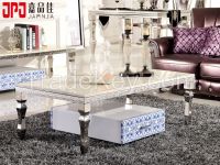 Deluxe Marble Hotel & Home Rectangle Coffee Table with Marble counter top(CJ-9009)