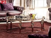 Luxury Glass Hotel Coffee Table with glass counter top(CJ-9003)