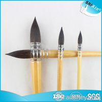 superior quality horse hair artist paint brush with wooden handle