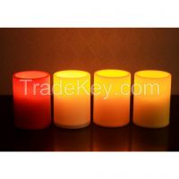 Home Impressions 3" x 4" Colorful Plastic Flameless Led Candle with Timer