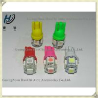white yellow red bule pink w5w 5smd 5050 smd t10 led