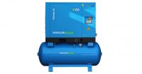 Tank Mounted Screw Air Compressor with inverter Variable Speed Drive 15 HP 11 KW 2, 0 CBM 40 Liter