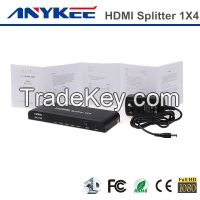 Factory supply 3D HD 1080P 1x4 1 in 4 out HDMI splitter