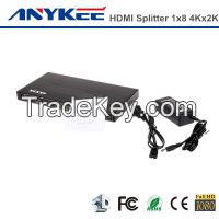 Factory supply 1.4v 4kx2k HDCP1.3 1x8 1 in 8 out HDMI splitter