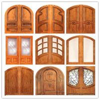 solid wood door with perfect handles