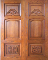 hot sale double luxurious 100% carved solide wood door in china
