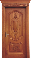 solid wood door with carving