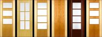 solid Interior wooden door with glass
