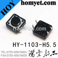 best Selling High Quality DIP Tact Switch for  4pin Distance 5.5 (HY-1103)