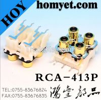 RCA JACK Audio Video RCA Connector, RCA Pin Jack, 1 2 3 4 6pin