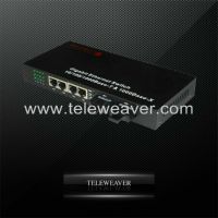 4 Ports PoE (100m) Fiber Ethernet Media Converter