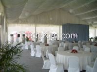 SALE 2014 hot sale large pvc clear span event tent with lining and wood floor for sale