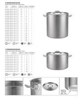 Stainless steel heavy-duty stock pot with thick bottom & lid