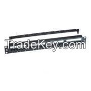 Cat.5e UTP Patch Panel, 24 Port, Dual use IDC, With Back Bar