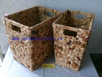 Sell rattan baskets, water hyacinth baskets