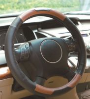 Hot Sell Leather Steering Wheel Cover Black & Brown