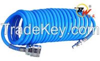 Blue Dia 8mm Flexible Spring Spiral Recoil PE air hose tube 8 for Pneumatic system