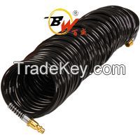 6mm Black Spiral PU air hose with quick coupler
