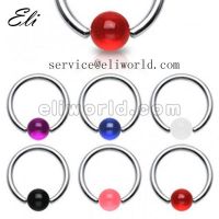 Sell 316l Steel Ball Closure Ring with Acrylic Ball
