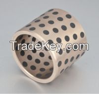 solid bronze bushing with graphite lubricating