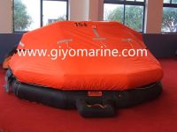 Throw-over type self-righting inflatable life raft for yacht type UZ