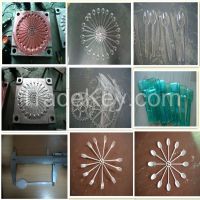 household applicance of plastic forks and knif with moulds