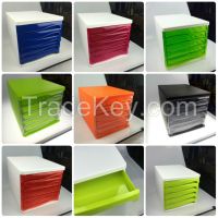 More color function plastic box with 5 drawer office supply