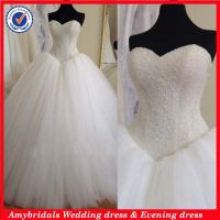 00853 Real picture crystal beaded corset bodice wedding dresses in dubai
