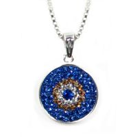 Sell Sterling Silver Large Evil Eye Necklace