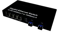fiber switch 4 ports 10/100/1000M tx and 2 giga SFP combo web managed