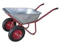 Wheelbarrow with Steel Tray, Twin Wheels and 75L Water Capacity