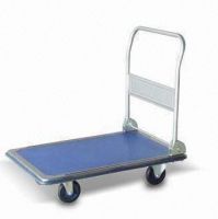 Foldable Platform Hand Truck with 5-inch PE Wheels, Measures 907 x 608mm