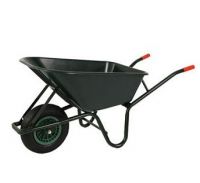 Wheelbarrow with Heavy-duty Plastic Tray and Adjustable Front Support