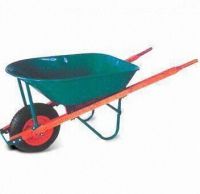 Wheelbarrow with Heavy-duty Metal Tray and 66L Water Capacity