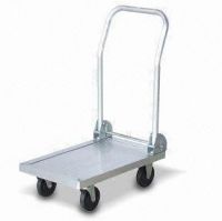 Foldable Steel Platform Trolley with 60kg Maximum Loading Capacity and 4-inch PE Wheels