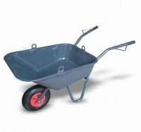 Wheelbarrow with Pb-free/UV-resistant Powder Coating and 100kg Loading Capacity