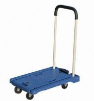 Foldable Platform Hand Truck with 100kg Loading Capacity and 3-inch PU Wheels