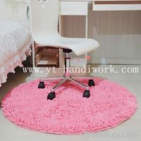 pink washable microfiber chenille rug for home decor