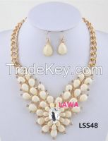 Charming Woman handmade  beads necklace earrings set LSS48