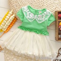Sasa doll collar lace hem sweet candy-colored dresses 1550