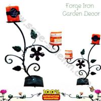 Iron candle holder
