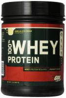 Optimum Nutrition 100% Whey Protein, Vanilla Ice Cream, 16 Ounce..