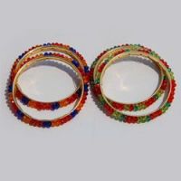 Multicoloured Crystal Bangles