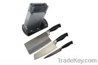 hollow handle kitchen knife set with acrylic holder
